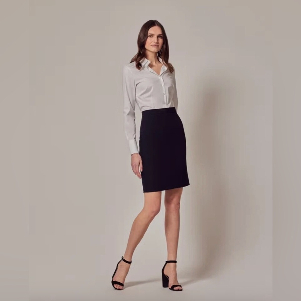 J. Crew Black Wool Blend Pencil Skirt